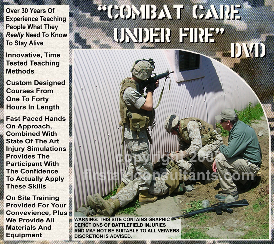 USMC Snipers Learn More About Tactical Medicine Training in this picture of soldiers taking care of a wounded comrade in a mock casualty exercise.